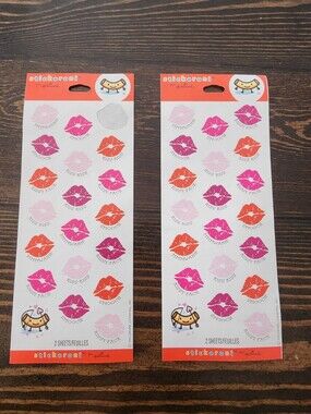Vintage Hallmark Stickers Stickeroni Valentine Day Lips Love Heart XOXO - 2 #11